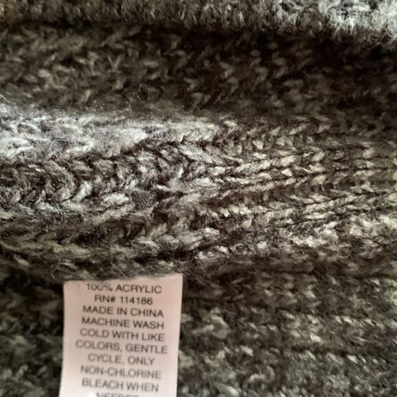 St. Johns Bay Womens Gray Open Front Cardigan Sweater L - Picture 4 of 10